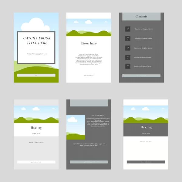 Cloudy Gray Ebook Template 1