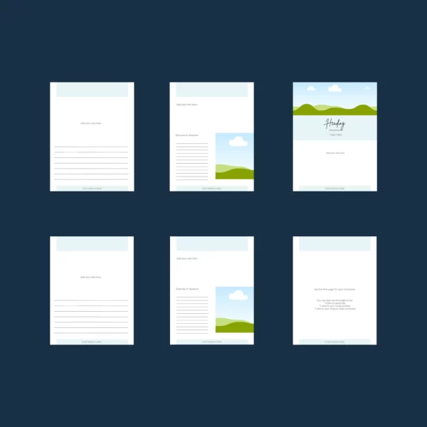 Light and Airy Workbook Template 3