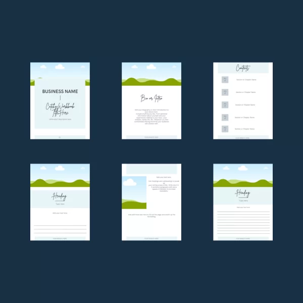 Light and Airy Workbook Template 2