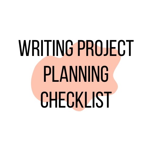 Writing Project Checklist