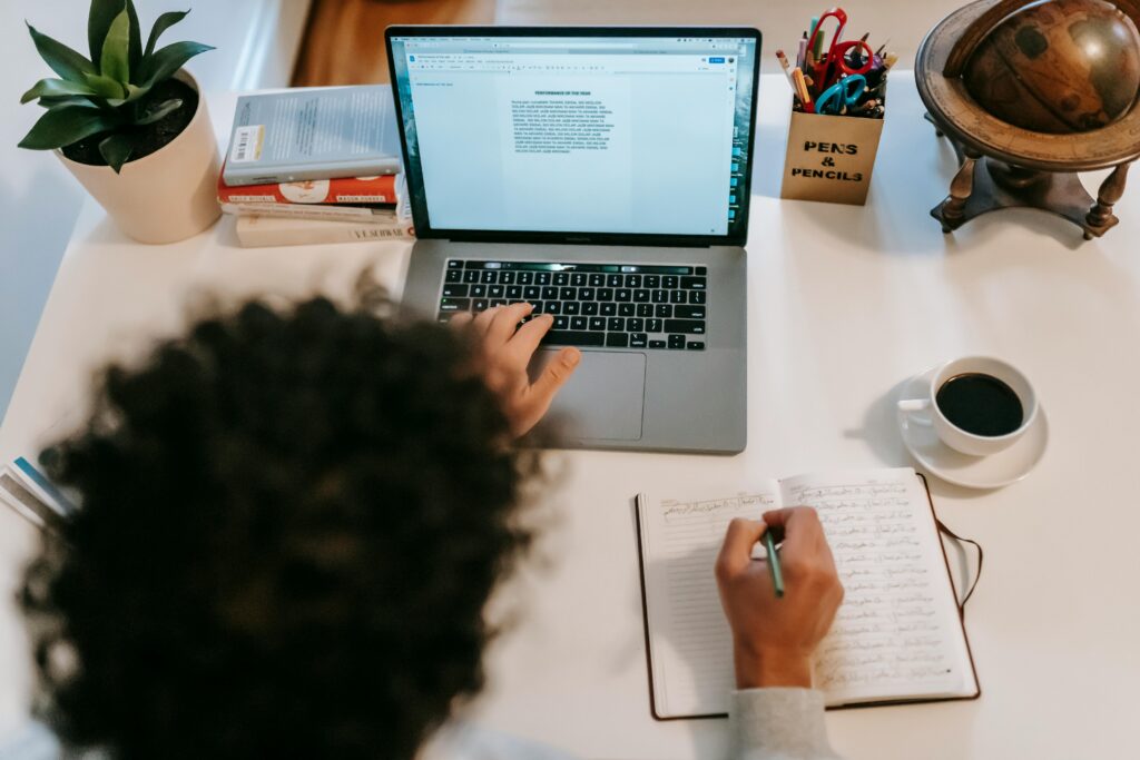 woman writing