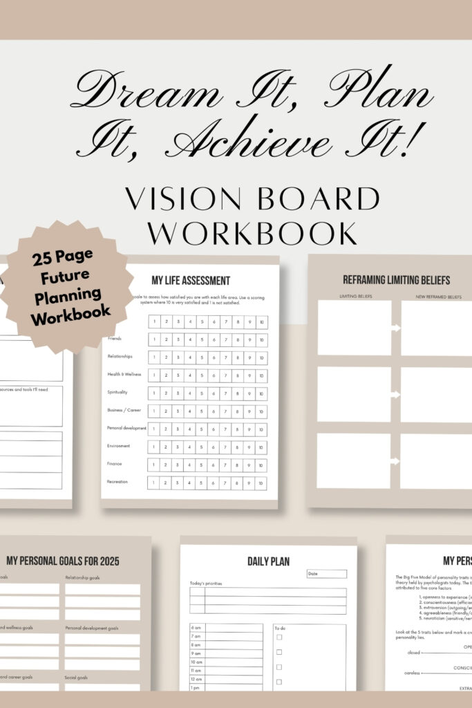 vision board workbook