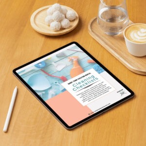 Short Term Vacation Rental Turnover and Deep Cleaning Checklist Bundle I Rental Hosting Guide Tools and Templates for Rentals short term rental cleaning checklist mockup